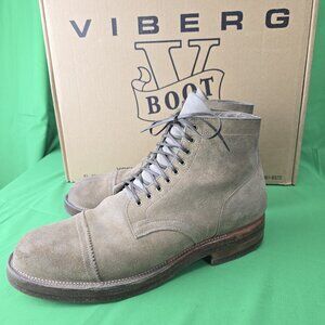Viberg Captoe Service Boots, 2030 last, Viberg 7 E = US men's 8.  Calf Suede.